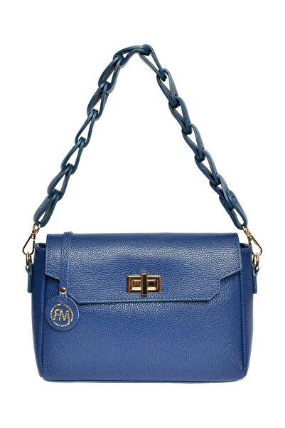 SimpleFind Roberta M Geanta piele -Gabriella-Albastru,Geanta de mana piele na...