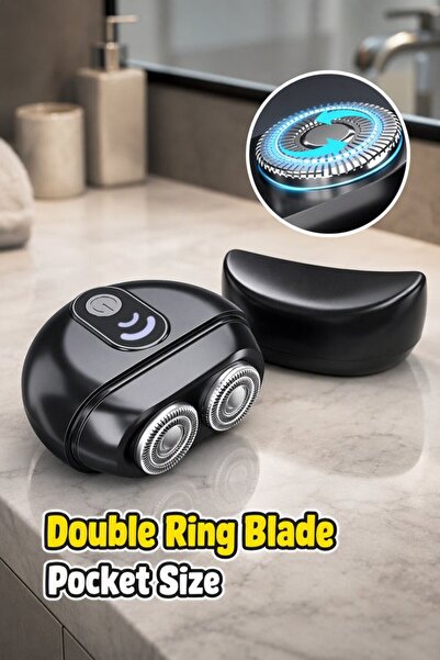 Generic 1 Abs Waterproof Mini Electric Rotary Shaver Type C Fast Charge Trave...