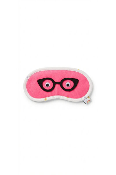 Vira Rise Pink Plush Sleeping Eye Mask with Glasses and Moving Eyes - with Li...