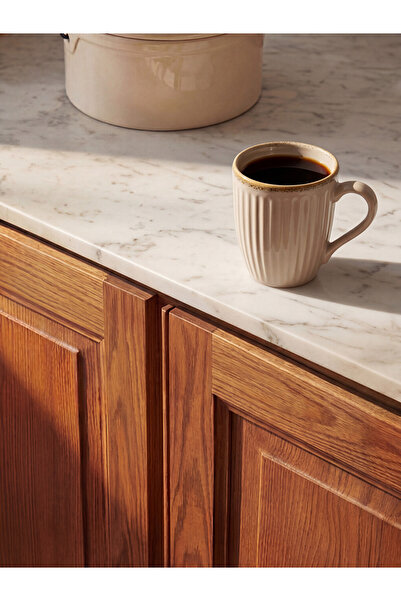 LC Waikiki Ceramic Mug with Reactive Glaze Detail and Fluted Design for Style...