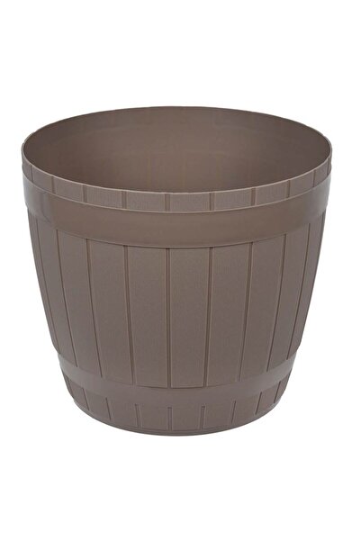BAMI NETWORK Ghiveci flori plastic mocca 19.2x16.5cm pentru decor interior