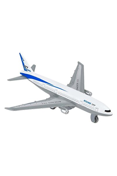 BAMI NETWORK Avion jucarie Boeing 777 metalic argintiu pentru copii 3 ani+