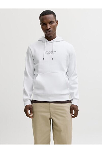 Jack & Jones Μπλούζα φούτερ ανδρική 12216335 "Archie" λευκή