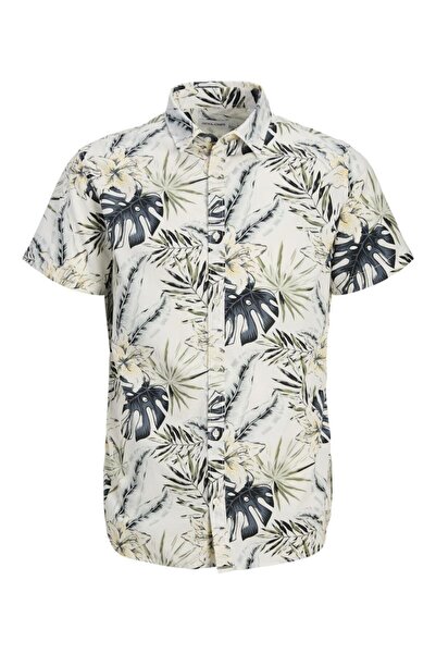 Jack & Jones Πουκάμισο ανδρικό "Hawaii" εκρού