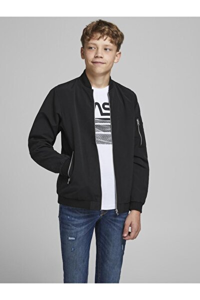 Jack & Jones Μπουφάν αγόρι εποχιακό "JJERUSH" μαύρο