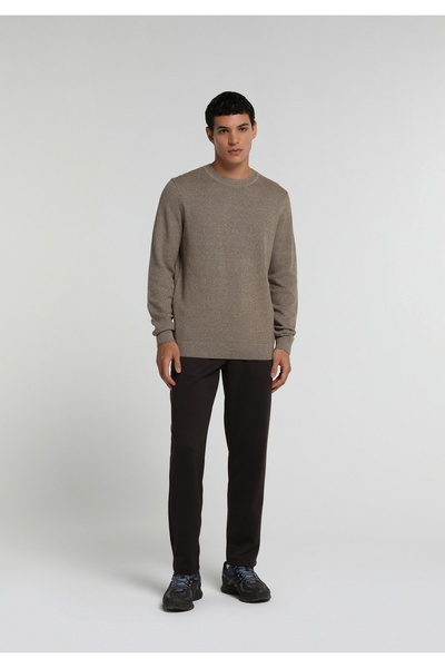 Colin's Regular Fit Mid Waist Straight Leg Men's Brown Trousers