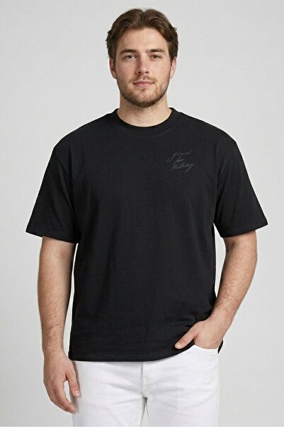 Good For Nothing Men Crew Neck Graphic Print Short Sleeve T-Shirt, Black