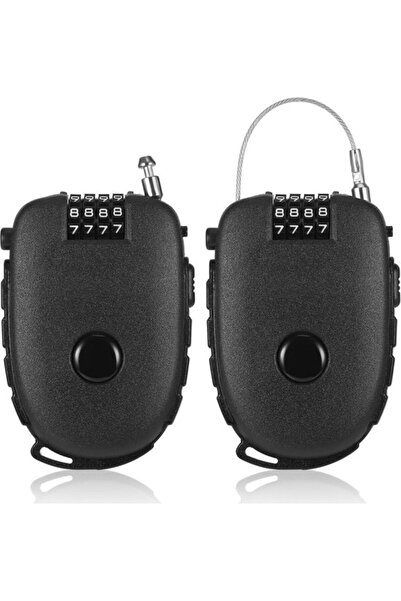 STARSTAR 2-Pack 120cm Waterproof Steel Cable Combination Lock with 4-Digit Re...