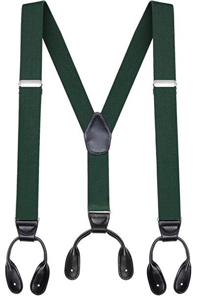 STARSTAR Men's Elastic Adjustable Y-Shaped Back Strap with Buttons (Green)