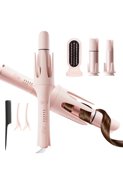 STARSTAR 3-in-1 Automatic Curling Iron with 2 Ceramic Barrels (1" & 1.25"), S...
