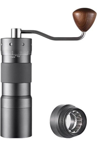 STARSTAR Portable stainless steel hand-held coffee grinder, manual grinder wi...