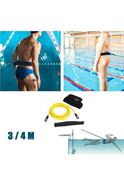 STARSTAR 4-Meter Static Swimming Elastic Tether Resistance Band (Yellow)