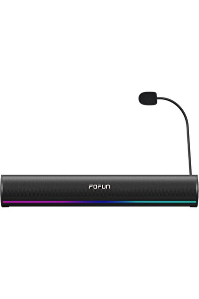 FOFUN Soundbar RGB pentru gaming pentru PC cu microfon ENC detașabil, 360 °  ...