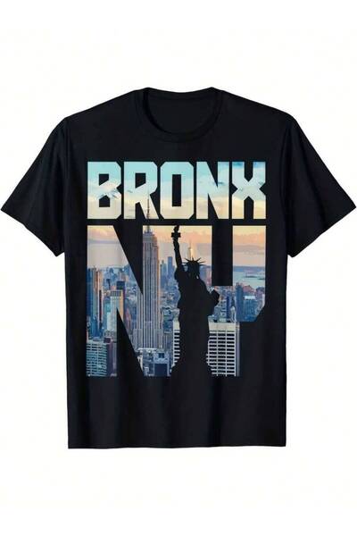LİNA06 Pride T-Shirt New York City Featuring The Bronx Skyline Statue Of Libe...