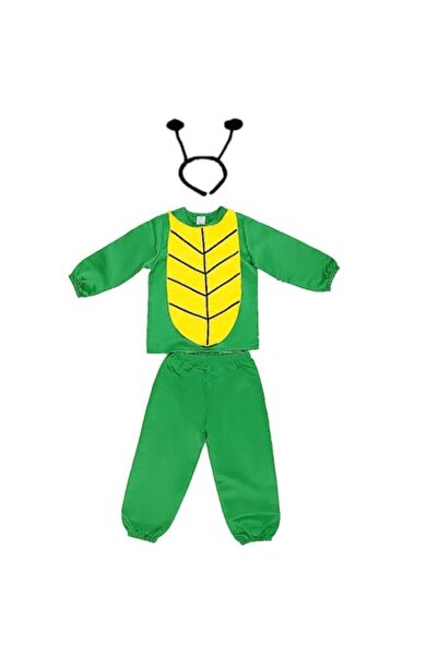 Funny Party Team Costum de licurici pentru copii cu antene, 7-8 ani, verde, ®...