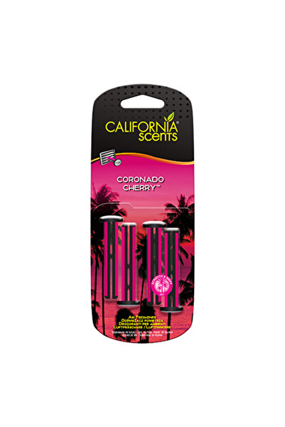 California Scents Αρωματικό Στικ Αυτοκινήτου Κορονάντο Κεράσι, Συσκευασία 4 τ...