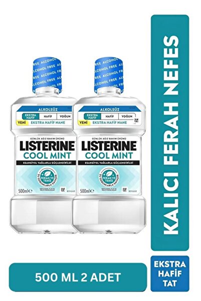 Listerine Cool Mint Ekstra Hafif Tat Alkolsüz 500 Ml 2 Adet