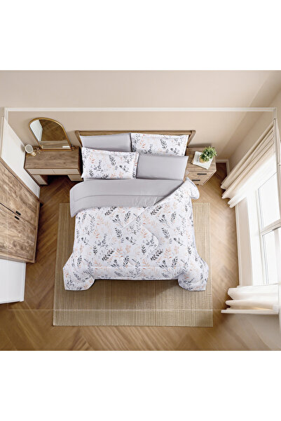 unique home collection طقم لحاف فريد من نوعه من القطن 100% لجميع المواسم، 4 ق...