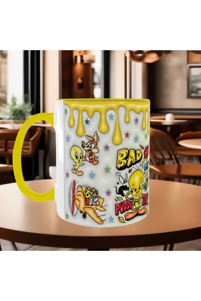 Mugs and love Tweety baskı premium kupa