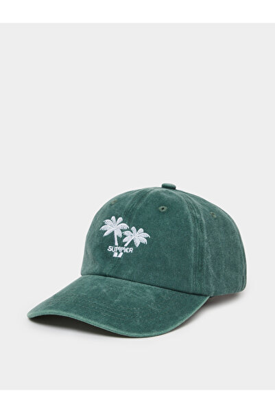 Styli Green Palm Tree Embroidered Baseball Cap