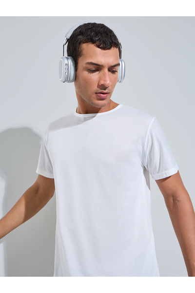 Styli Men White Regular Fit Activewear T-Shirt