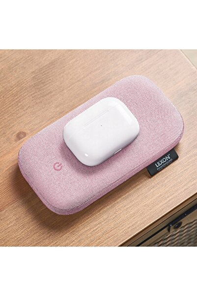 Lexon Powerbank Powersound inductiv 5000 mAh cu difuzor Bluetooth roz
