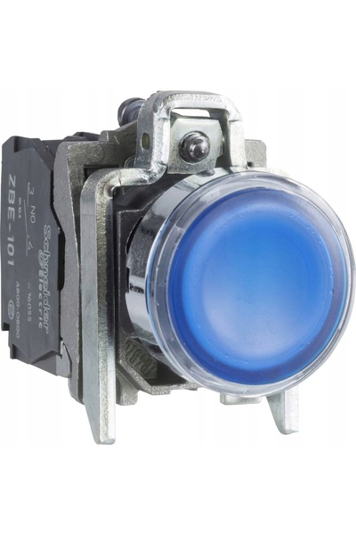 Schneider Electric XB4BW36B5 1NO 1NC Comutator cu buton iluminat albastru cu ...