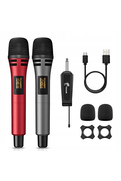 NO BRAND Microfon wireless TONOR TW320 Receptor dinamic Karaoke nunți diverti...