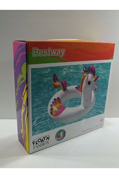 BESTWAY Colac gonflabil mare de plajă, model unicorn, 119cm x 91cm