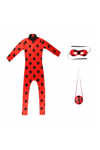 NO BRAND Costum Buburuză 110/116 cm Fetiță mărimea M Costum de deghizare pent...