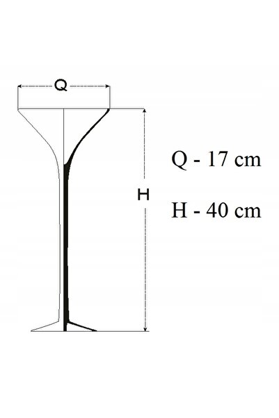 NO BRAND Vază de sticlă tip pahar de Martini, înaltă pe picior, 40 cm, pentru...