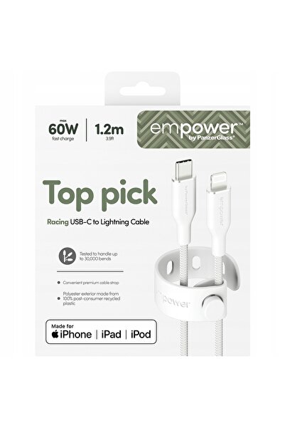 NO BRAND Cablu USB-C la Lightning cu MFI, cablu PanzerGlass cu împletitură, r...