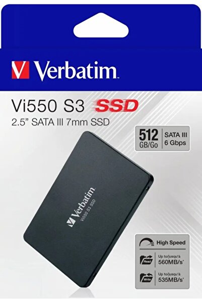 Verbatim SSD intern Vi550 S3 512GB 2.5 " SATA III negru