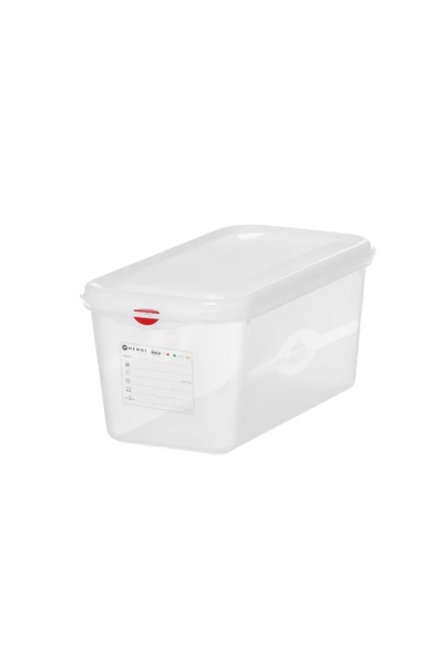NO BRAND Recipient alimentar GN 1/3 cu capac, etichetă 6 l, 325x176x150 mm