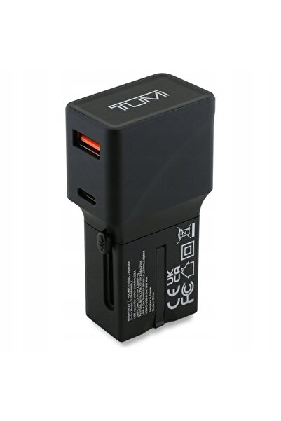 NO BRAND Încărcător de rețea TUMI Travel Adapter 25 W USB-C / USB-A, negru