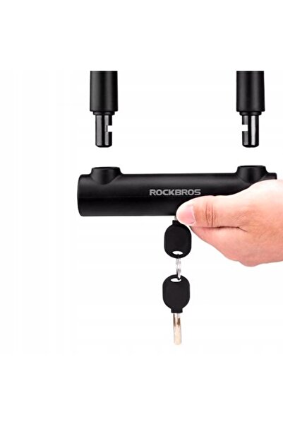ROCKBROS Lacăt de bicicletă U-Lock, lacăt ranforsat cu cheie – negru