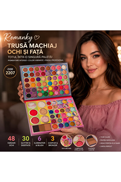 ROMANKY Trusa/Paleta-Fard 2207 pentru ochi 78+6+3 culori