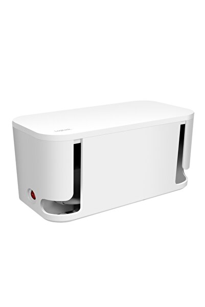 LogiLink Cutie de cabluri cu prelungitor cu 5 prize și 3xUSB, albă