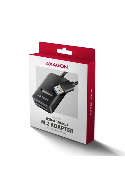 NO BRAND Axagon USB3.2 Gen 2 USB-A la M.2 NVMe/SATA SSD Stație de andocare/Ad...