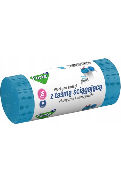NO BRAND FORTE+ Kpl. 10x Saci de gunoi 35 L 15 bucăți LDPE cu bandă adezivă ș...