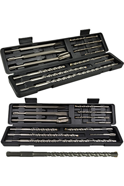 GEKO Set de burghie și dălți SDS+ pentru ciocan rotopercutor, pentru beton, 1...