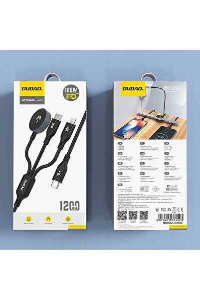 NO BRAND Cablu cu încărcător pentru AW Dudao A12Max+ PD100W 3 în 1 USB-C Ligh...
