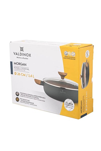 VALDINOX Tigaie adâncă Rondel cu capac 26 cm Morgan 3,4 l