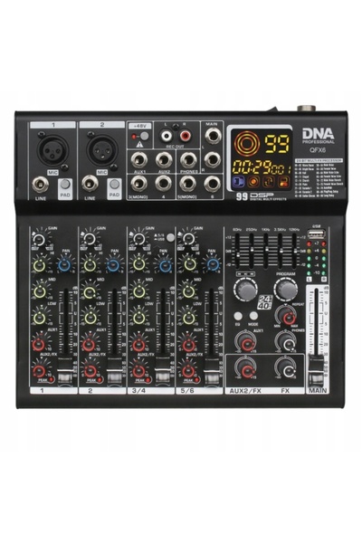 DNA QFX6 - MIXER AUDIO ANALOGIC CU 6 CANALE BLUETOOTH USB MP3 DSP