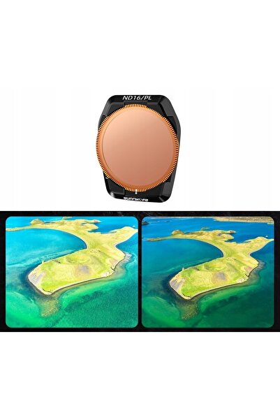 SunnyLife Filtru hibrid 2 în 1 polarizat PL+Grey ND16 pentru DJI AIR 3S 3 S +...