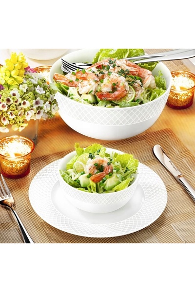 NO BRAND Salaterka porțelan ALB BOL MARE pentru salată 1850 ml WILMAX DIAMOND