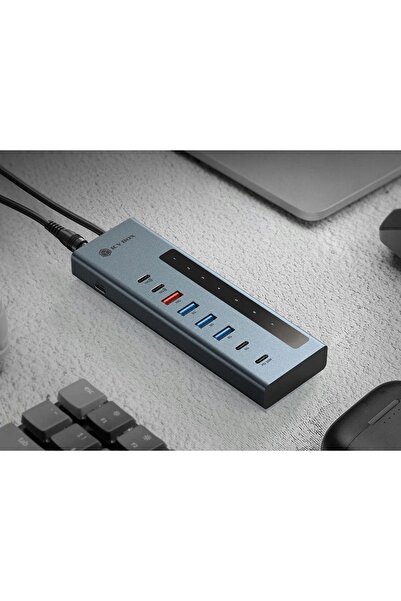 NO BRAND Hub USB ICY BOX combo 9 în 1 10xUSB PD 100W