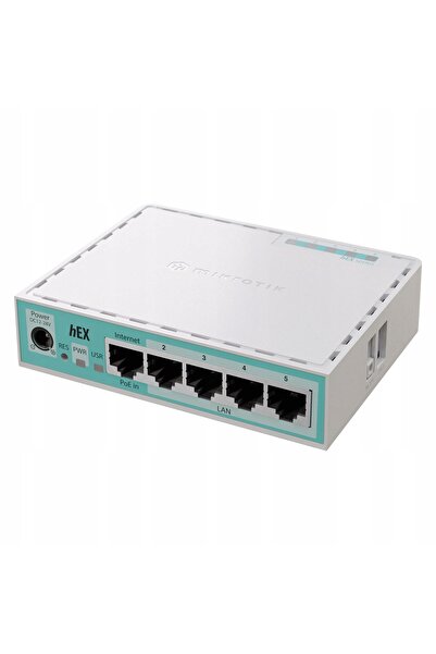 MIKROTIK hEX, E50UG, router cu fir, 5xGE, PoE, USB + alimentator