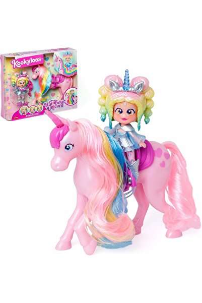 kookyloos Unicorn Curcubeu Iris ACCESORII PENTRU PĂPUȘI MICI CADOU PENTRU COPII
