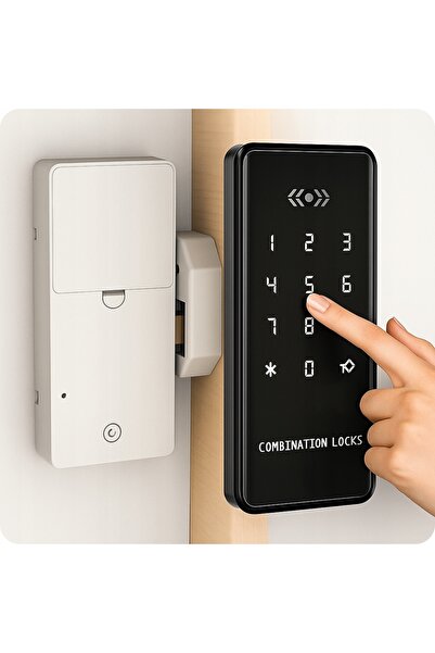 NO BRAND Încuietoare sertar dulap, Încuietoare electronică cu cod, Card cheie...